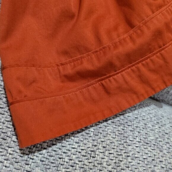 Banana Republic Red Orange Cuffed Button Down Vintage Inspired Dress - Picture 15 of 16
